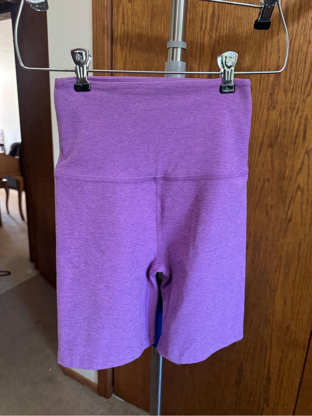 Beyond Yoga Spacedye High-Waisted Biker Shorts Lavender purple Orchid Crush XS
